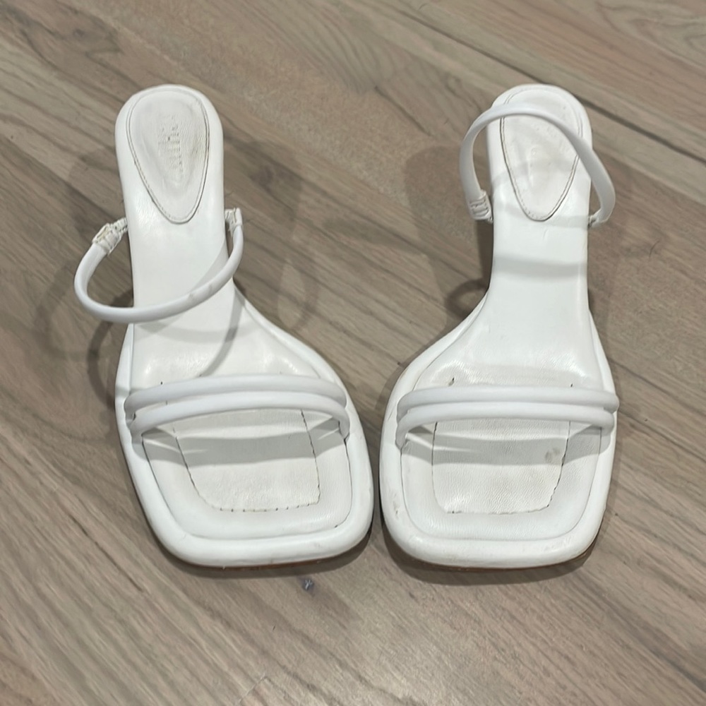 Schutz low sandal heel